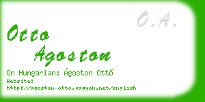 otto agoston business card