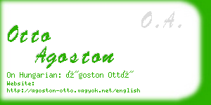 otto agoston business card